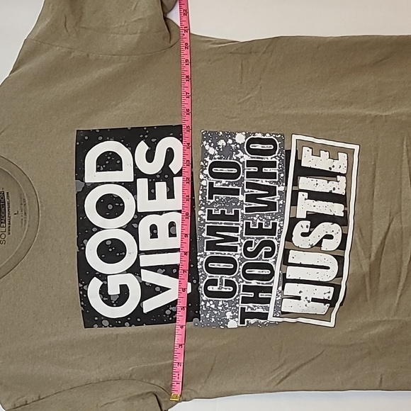 Men's SoleAddiction "Good Vibes Come To Those Who Husttle" T-Shirt Size Large - Picture 3 of 8